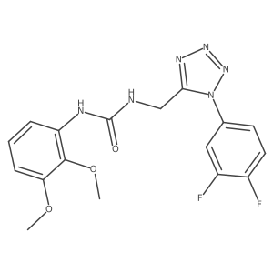 1-((1-(3,4-difluorophenyl)-1H-tetrazol-5-yl)methyl)-3-(2,3-dimethoxyphenyl)urea Structure