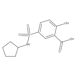 5-(Cyclopentylsulfamoyl)-2-hydroxybenzoic acid结构式