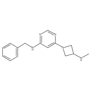N-benzyl-6-(3-(methylamino)azetidin-1-yl)pyrimidin-4-amine结构式