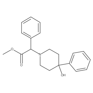 Methyl 2-(4-hydroxy-4-phenylpiperidin-1-yl)-2-phenylacetate Structure