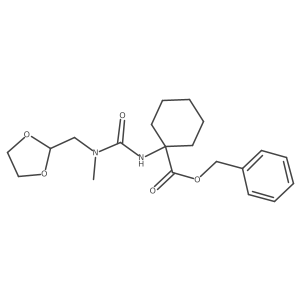 Benzyl 1-(3-((1,3-dioxolan-2-yl)methyl)-3-methylureido)cyclohexane-1-carboxylate Structure