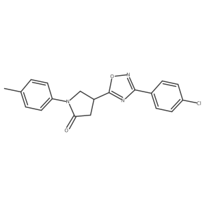 4-[3-(4-Chlorophenyl)-1,2,4-oxadiazol-5-yl]-1-(4-methylphenyl)pyrrolidin-2-one Structure