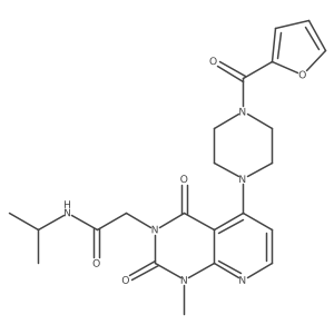 2-(5-(4-(furan-2-carbonyl)piperazin-1-yl)-1-methyl-2,4-dioxo-1,2-dihydropyrido[2,3-d]pyrimidin-3(4H)-yl)-N-isopropylacetamide结构式