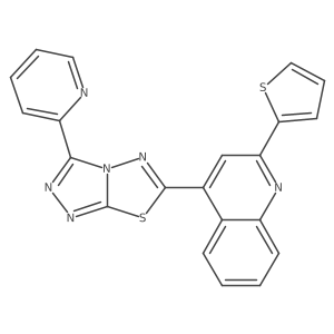 4-[3-(2-Pyridinyl)[1,2,4]triazolo[3,4-b][1,3,4]thiadiazol-6-yl]-2-(2-thienyl)quinoline Structure
