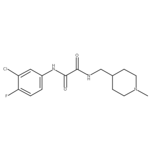 N1-(3-chloro-4-fluorophenyl)-N2-((1-methylpiperidin-4-yl)methyl)oxalamide Structure