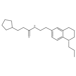3-cyclopentyl-N-(2-(1-propyl-1,2,3,4-tetrahydroquinolin-6-yl)ethyl)propanamide结构式