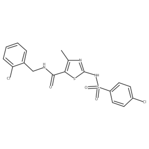 5-Thiazolecarboxamide, N-[(2-chlorophenyl)methyl]-2-[[(4-chlorophenyl)sulfonyl]amino]-4-methyl-结构式