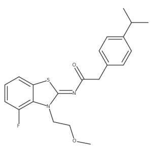 (Z)-N-(4-fluoro-3-(2-methoxyethyl)benzo[d]thiazol-2(3H)-ylidene)-2-(4-isopropylphenyl)acetamide Structure