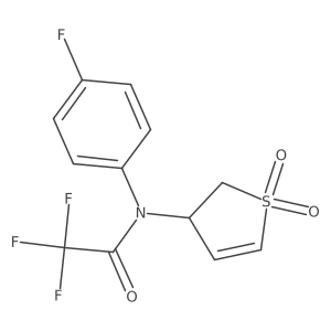 N-(1,1-dioxido-2,3-dihydrothiophen-3-yl)-2,2,2-trifluoro-N-(4-fluorophenyl)acetamide结构式