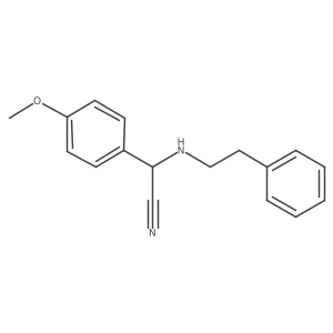 2-(4-Methoxyphenyl)-2-(phenethylamino)acetonitrile Structure