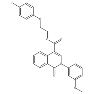 2-(4-Fluorophenoxy)ethyl 2-(3-methoxyphenyl)-1-oxo-1,2-dihydroisoquinoline-4-carboxylate结构式