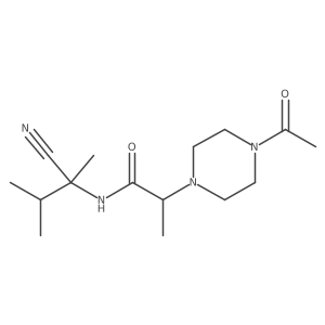 2-(4-acetylpiperazin-1-yl)-N-(1-cyano-1,2-dimethylpropyl)propanamide结构式