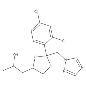 2-(2,4-Dichlorophenyl)-alpha-methyl-2-(1H-1,2,4-triazol-1-ylmethyl)-1,3-dioxolane-4-ethanol结构式