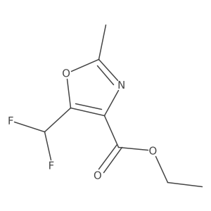 4-Carboethoxy-2-methyl-5-difluoromethyloxazole Structure