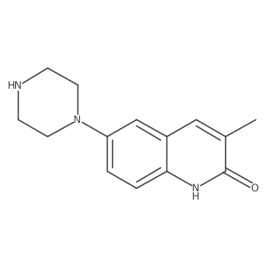 3-Methyl-6-(piperazin-1-yl)quinolin-2(1H)-one结构式