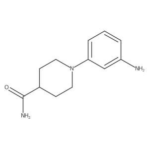 1-(3-Aminophenyl)piperidine-4-carboxamide结构式