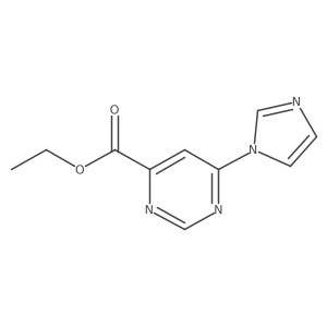 Ethyl 6-(1H-imidazol-1-yl)-4-pyrimidinecarboxylate结构式