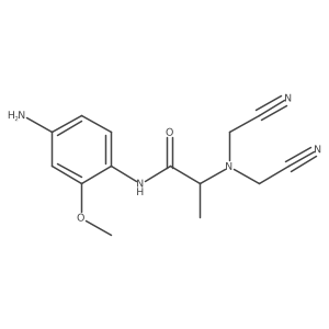 N-(4-Amino-2-methoxyphenyl)-2-[bis(cyanomethyl)amino]propanamide结构式