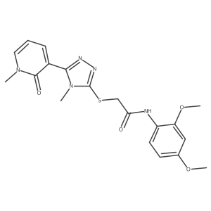 N-(2,4-dimethoxyphenyl)-2-((4-methyl-5-(1-methyl-2-oxo-1,2-dihydropyridin-3-yl)-4H-1,2,4-triazol-3-yl)thio)acetamide Structure