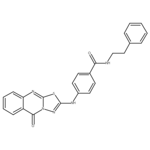 4-({5-oxo-5H-[1,3,4]thiadiazolo[2,3-b]quinazolin-2-yl}amino)-N-(2-phenylethyl)benzamide Structure
