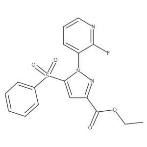 Ethyl 1-(2-fluoropyridin-3-yl)-5-(phenylsulfonyl)-1H-pyrazole-3-carboxylate Structure