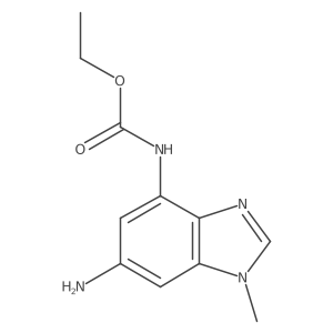 Ethyl (6-amino-1-methyl-1H-benzo[d]imidazol-4-yl)carbamate结构式