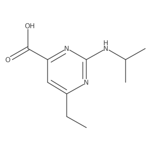 6-Ethyl-2-(isopropylamino)pyrimidine-4-carboxylic acid结构式
