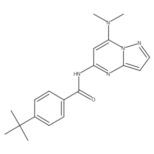 N-[7-(Dimethylamino)pyrazolo[1,5-a]pyrimidin-5-yl]-4-(1,1-dimethylethyl)benzamide结构式