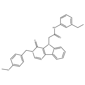 N-(3-ethylphenyl)-2-(3-(4-methoxybenzyl)-4-oxo-3H-pyrimido[5,4-b]indol-5(4H)-yl)acetamide Structure