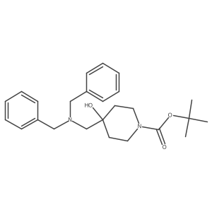 tert-butyl 4-[(dibenzylamino)methyl]-4-hydroxytetrahydro-1(2H)-pyridinecarboxylate Structure