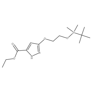 ethyl 3-[2-[tert-butyl(dimethyl)silyl]oxyethoxy]-1H-pyrazole-5-carboxylate Structure