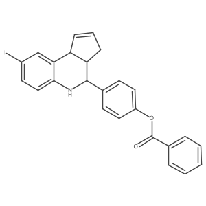 4-[(3aS,4R,9bR)-8-iodo-3a,4,5,9b-tetrahydro-3H-cyclopenta[c]quinolin-4-yl]phenyl benzoate Structure
