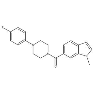 [4-(4-fluorophenyl)piperazin-1-yl](1-methyl-1H-indol-6-yl)methanone结构式