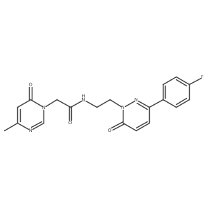 N-(2-(3-(4-fluorophenyl)-6-oxopyridazin-1(6H)-yl)ethyl)-2-(4-methyl-6-oxopyrimidin-1(6H)-yl)acetamide结构式