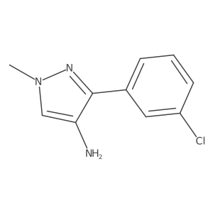 3-(3-chlorophenyl)-1-methyl-1H-pyrazol-4-amine结构式
