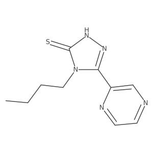 4-butyl-5-(pyrazin-2-yl)-4H-1,2,4-triazole-3-thiol结构式