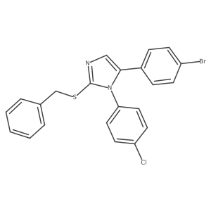 2-(benzylthio)-5-(4-bromophenyl)-1-(4-chlorophenyl)-1H-imidazole Structure
