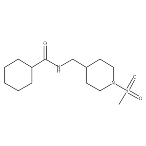 N-((1-(methylsulfonyl)piperidin-4-yl)methyl)cyclohexanecarboxamide结构式