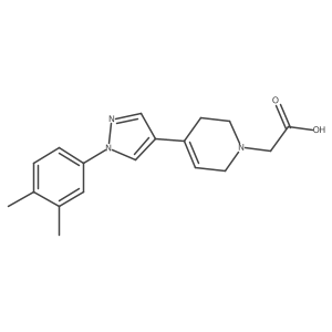 [4-[1-(3,4-Dimethylphenyl)-1H-pyrazol-4-yl]-3,6-dihydropyridin-1(2H)-yl]acetic acid Structure