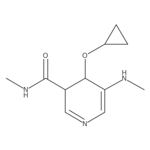 4-Cyclopropoxy-N-methyl-5-(methylamino)-3,4-dihydropyridine-3-carboxamide结构式