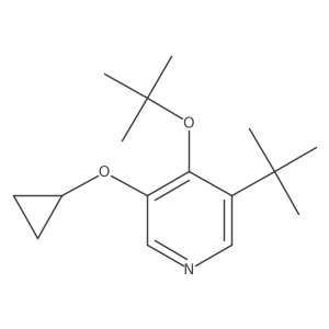 4-Tert-butoxy-3-tert-butyl-5-cyclopropoxypyridine结构式