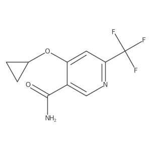 4-Cyclopropoxy-6-(trifluoromethyl)nicotinamide结构式