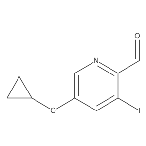 5-Cyclopropoxy-3-iodopicolinaldehyde结构式