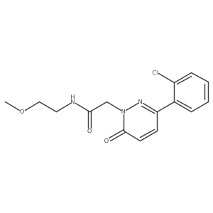 2-[3-(2-chlorophenyl)-6-oxopyridazin-1(6H)-yl]-N-(2-methoxyethyl)acetamide结构式