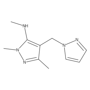 N,1,3-Trimethyl-4-(1H-pyrazol-1-ylmethyl)-1H-pyrazol-5-amine结构式