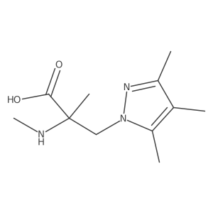 2-methyl-2-(methylamino)-3-(trimethyl-1H-pyrazol-1-yl)propanoic acid结构式