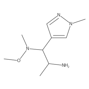 1,2-Propanediamine, N1-methoxy-N1-methyl-1-(1-methyl-1H-pyrazol-4-yl)- Structure