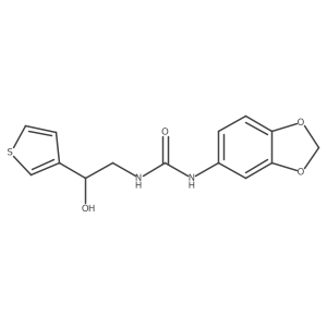 1-(Benzo[d][1,3]dioxol-5-yl)-3-(2-hydroxy-2-(thiophen-3-yl)ethyl)urea Structure