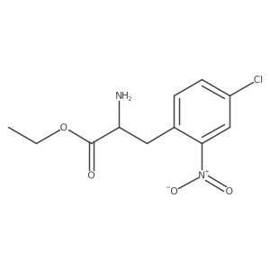 Ethyl 2-amino-3-(4-chloro-2-nitrophenyl)propanoate结构式