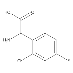 2-Amino-2-(2-chloro-4-fluorophenyl)acetic acid结构式